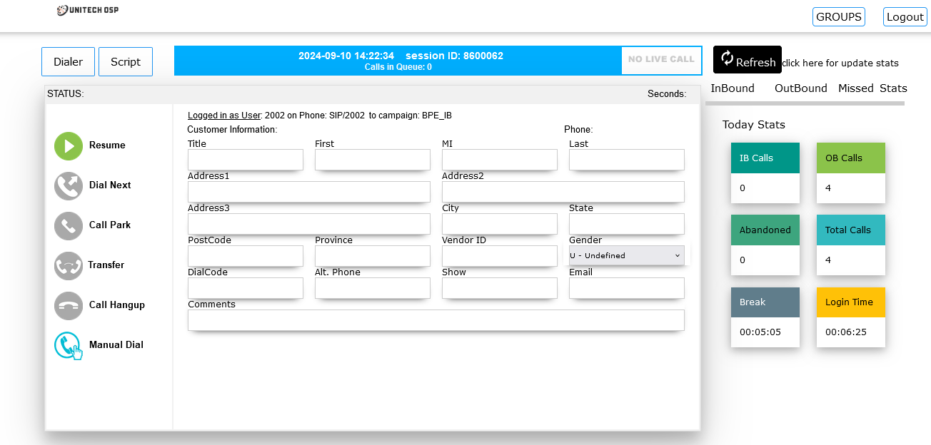 Dialer Interface Preview 2